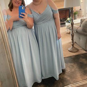 Revelry Lily Chiffon Dress Light Blue, 22